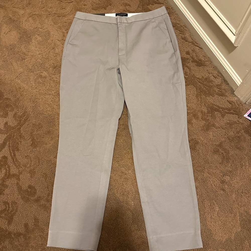 Womens Gray Slim Ankle Pants